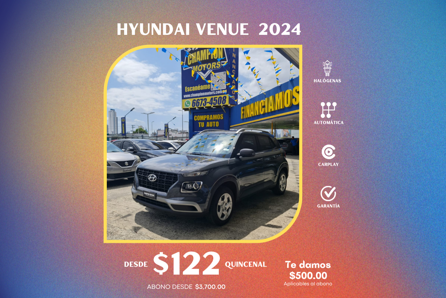 Hyundai Venue 2024 Automático color Gris, Imagen #1