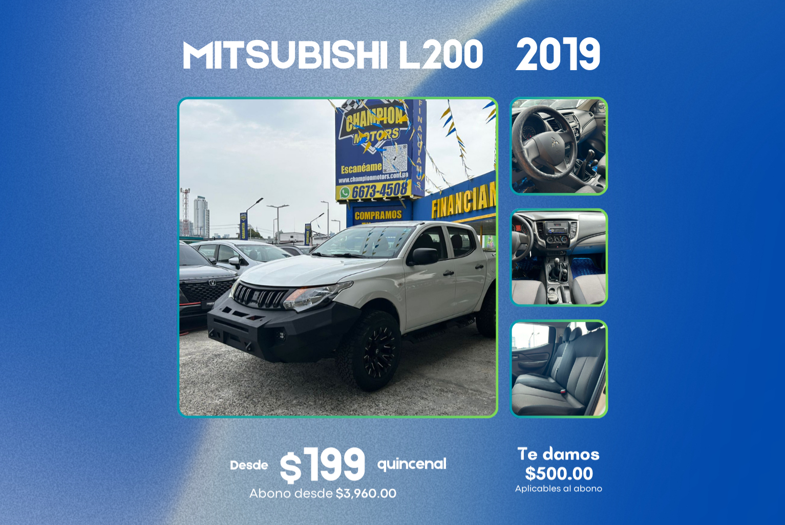 Mitsubishi L 200 2019 Manual color Blanco, Imagen #1