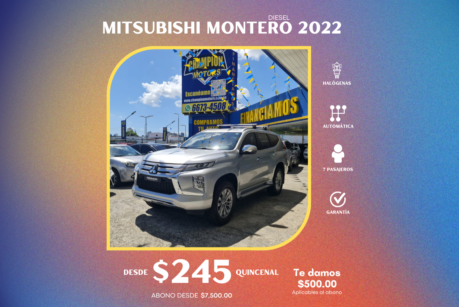 Mitsubishi Montero 2023 Automático color Plateado, Imagen #1